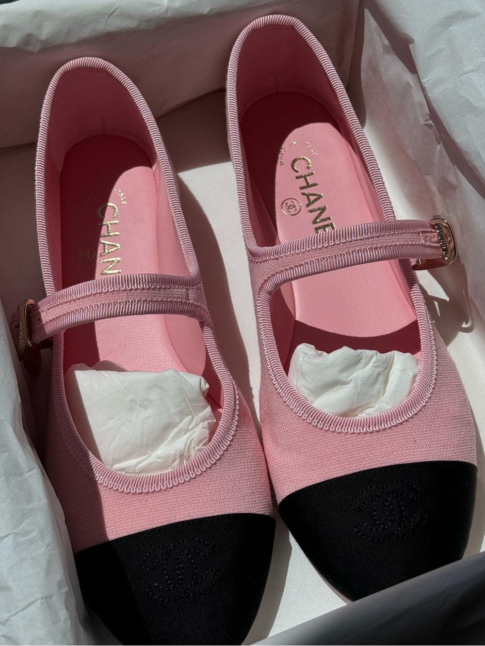 CHANEL pink Mary Jane’s